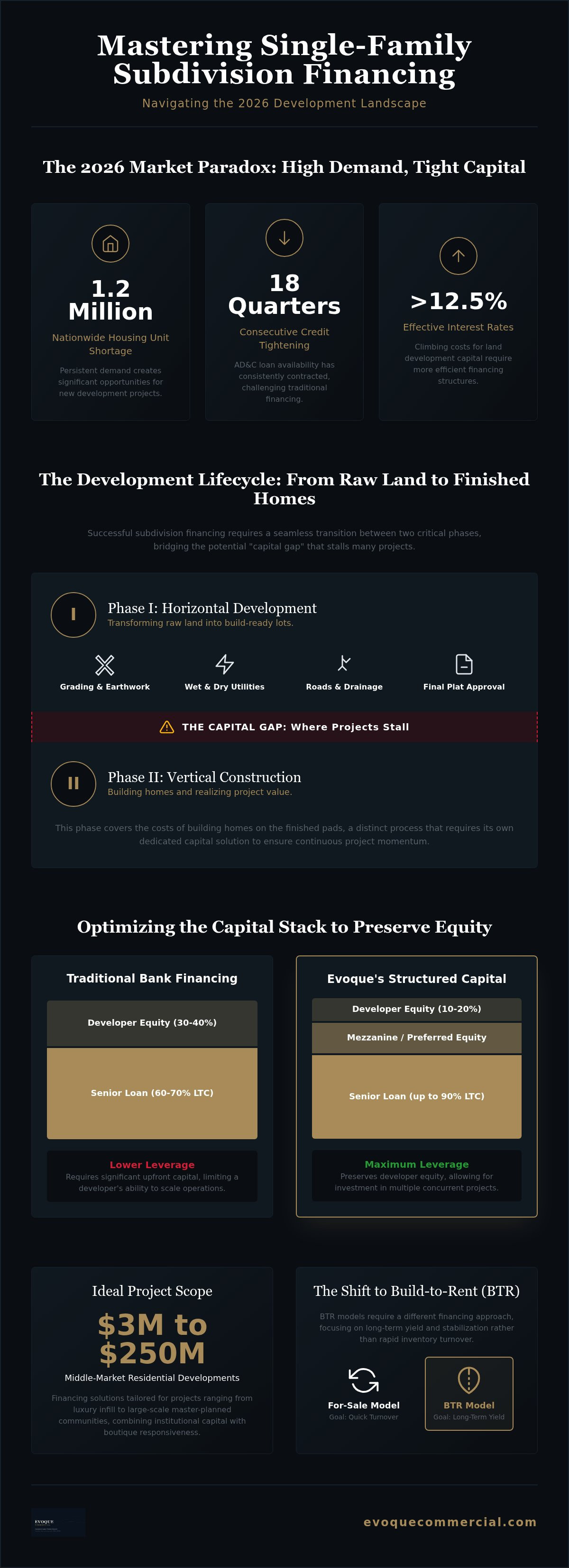 Single family subdivision financing