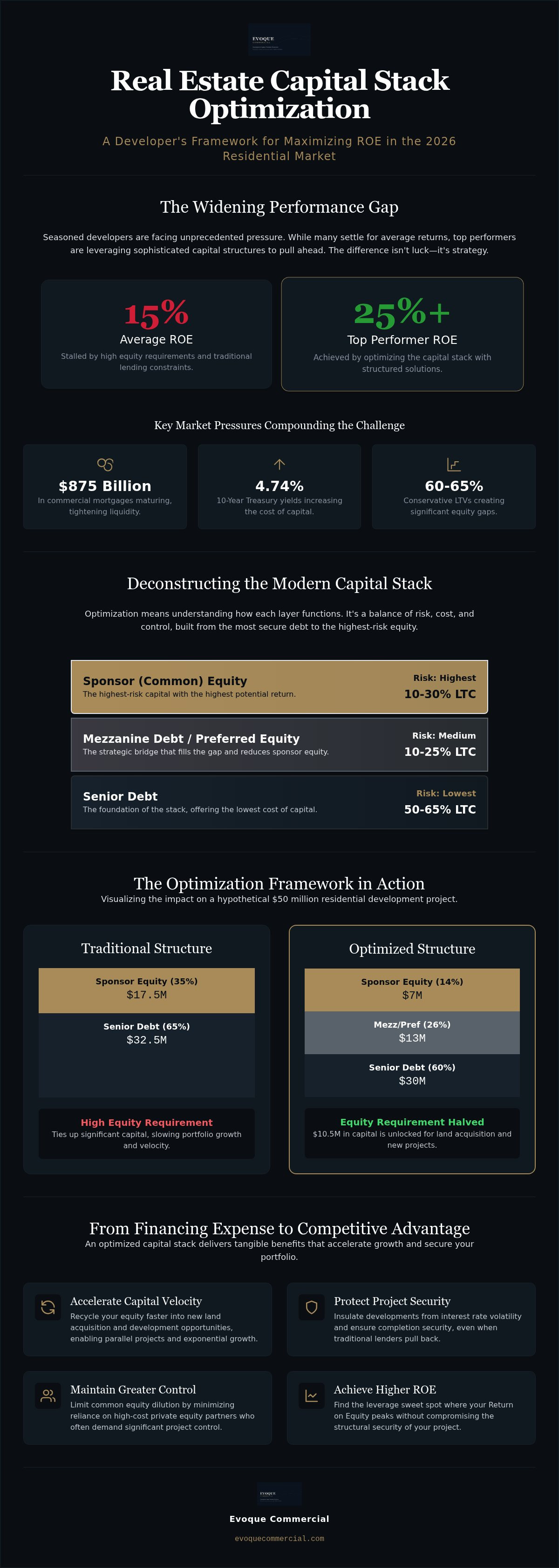 Real estate capital stack optimization